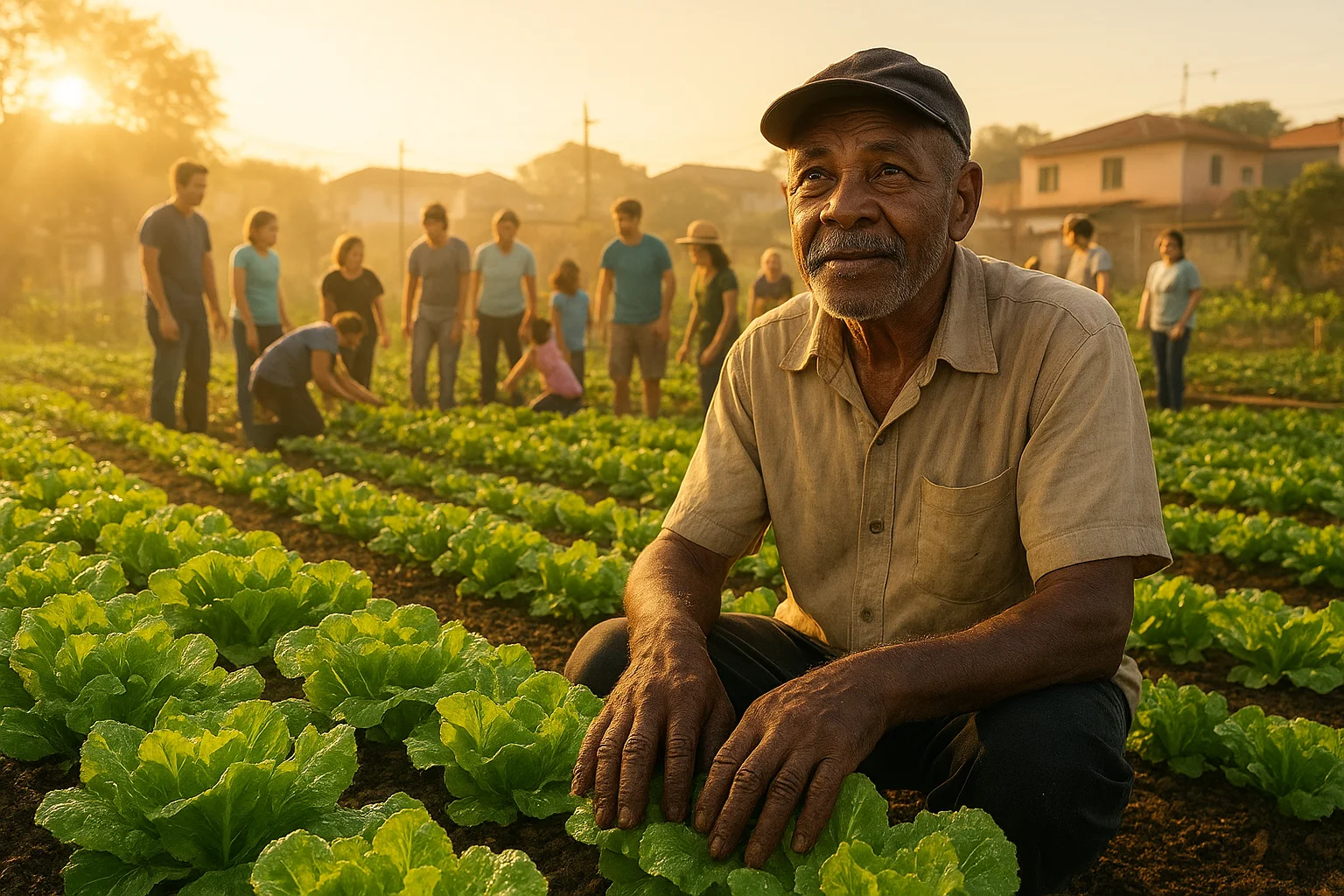 Horta urbana de Mauá distribui 800 alfaces orgânicas para famílias carentes